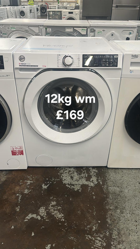 Hoover 12kg washing machine 🌟 Free Delivery 🌟 120 Days Warranty 🌟
