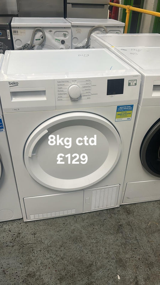 Beko 8kg condenser tumble dryer 🌟 Free Delivery 🌟 120 Days Warranty 🌟