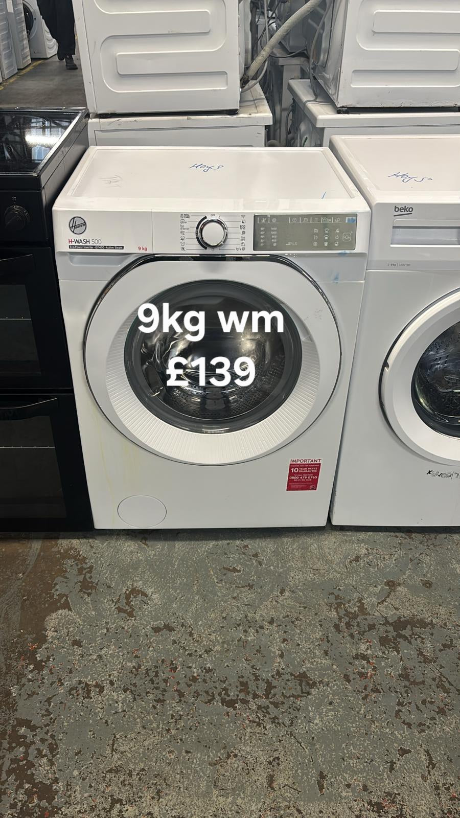 Hoover 9kg washing machine 🌟 Free Delivery 🌟 120 Days Warranty 🌟