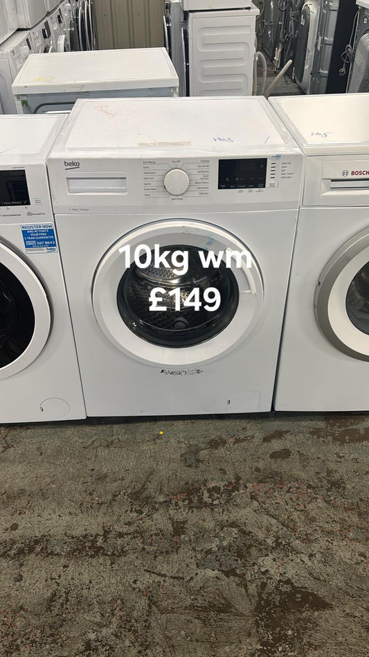 Beko 10kg washing machine 🌟 Free Delivery 🌟 120 Days Warranty 🌟