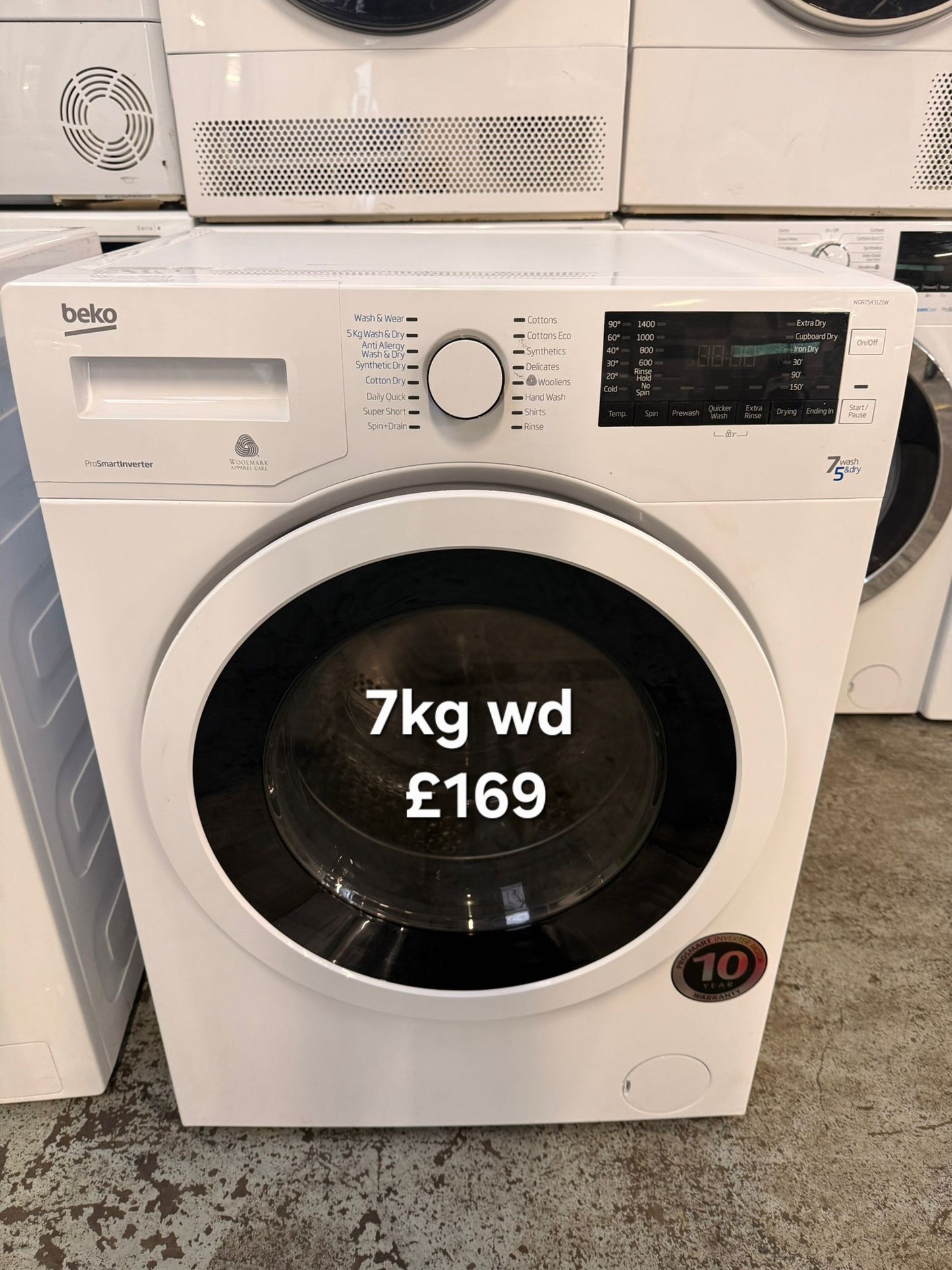 Beko 7kg washer dryer 🌟 Free Delivery 🌟 120 Days Warranty 🌟