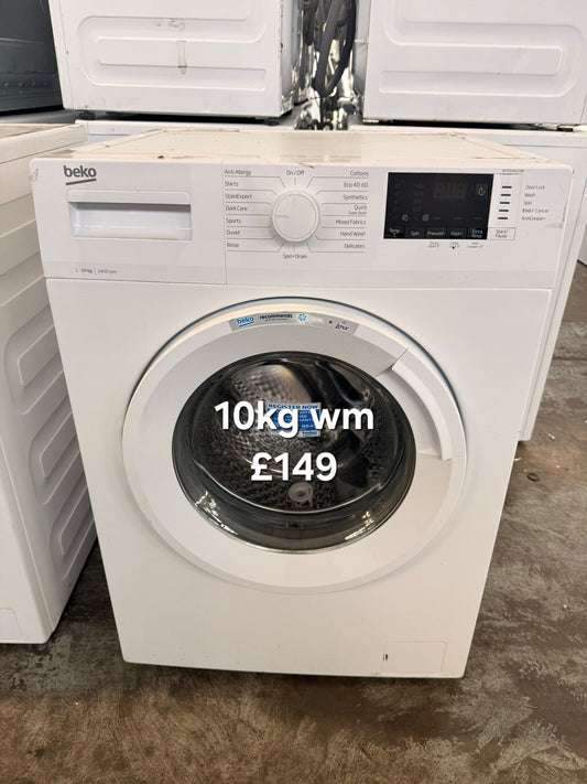 Beko 10kg washing machine 🌟 Free Delivery 🌟 120 Days Warranty 🌟
