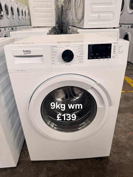 Beko 9kg washing machine 🌟 Free Delivery 🌟 120 Days Warranty 🌟