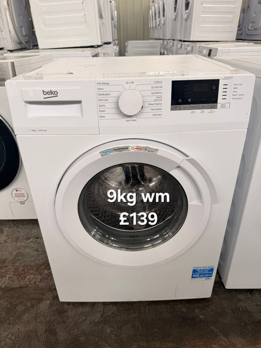 Beko 9kg washing machine 🌟 Free Delivery 🌟 120 Days Warranty 🌟