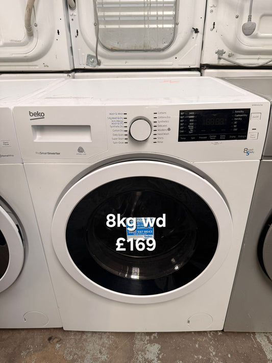 Beko 8kg Washer Dryer 🌟 Free Delivery 🌟 120 Days Warranty 🌟