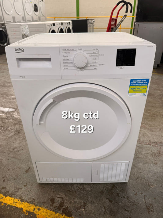 Beko 8kg condenser tumble dryer 🌟 Free Delivery 🌟 120 Days Warranty 🌟