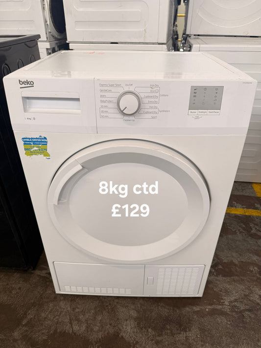 Beko 8kg condenser tumble dryer 🌟 Free Delivery 🌟 120 Days Warranty 🌟