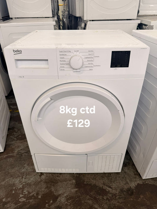 Beko 8kg condenser tumble dryer 🌟 Free Delivery 🌟 120 Days Warranty 🌟