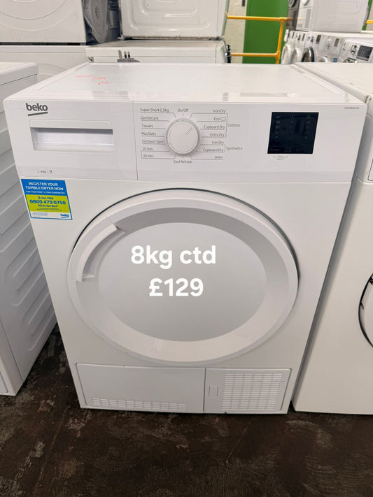 Beko 8kg condenser tumble dryer 🌟 Free Delivery 🌟 120 Days Warranty 🌟