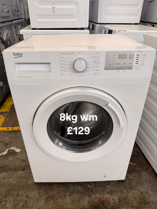Beko 8kg washing machine 🌟 Free Delivery 🌟 120 Days Warranty 🌟