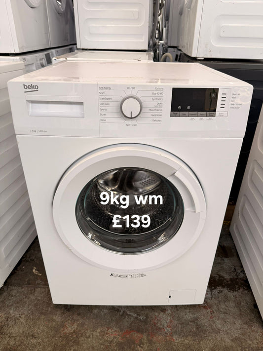 Beko 9kg washing machine 🌟 Free Delivery 🌟 120 Days Warranty 🌟