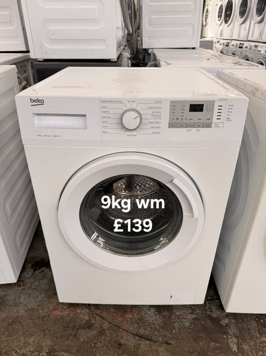 Beko 9kg washing machine 🌟 Free Delivery 🌟 120 Days Warranty 🌟