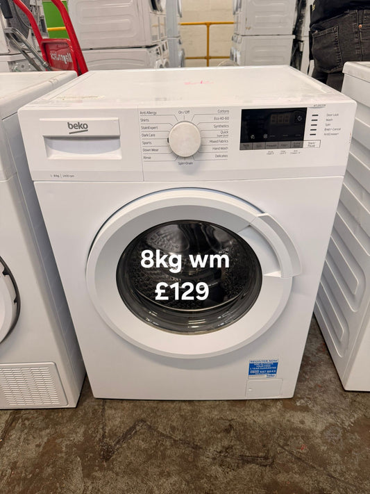 Beko 8kg washing machine 🌟 Free Delivery 🌟 120 Days Warranty 🌟
