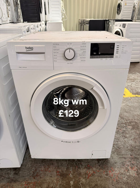 Beko 8kg washing machine 🌟 Free Delivery 🌟 120 Days Warranty 🌟