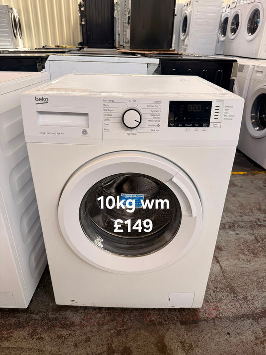 Beko 10kg washing machine 🌟 Free Delivery 🌟 120 Days Warranty 🌟