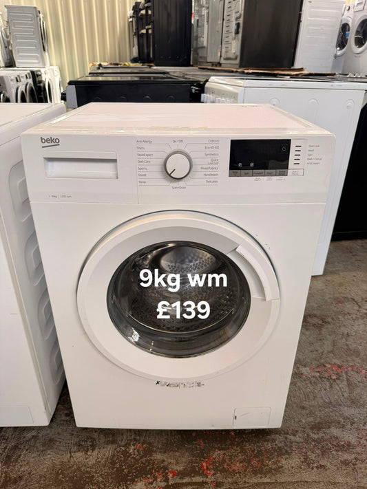 Beko 9kg washing machine 🌟 Free Delivery 🌟 120 Days Warranty 🌟