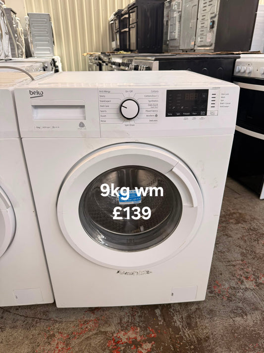 Beko 9kg washing machine 🌟 Free Delivery 🌟 120 Days Warranty 🌟