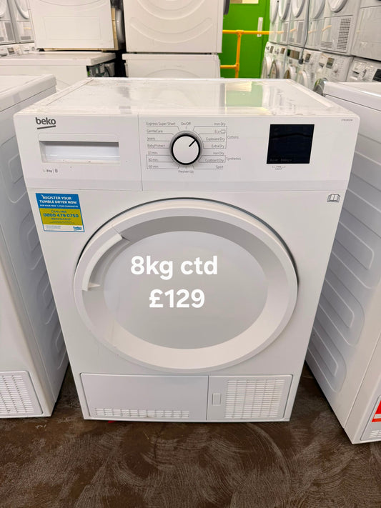 Beko 8kg condenser tumble dryer 🌟 Free Delivery 🌟 120 Days Warranty 🌟