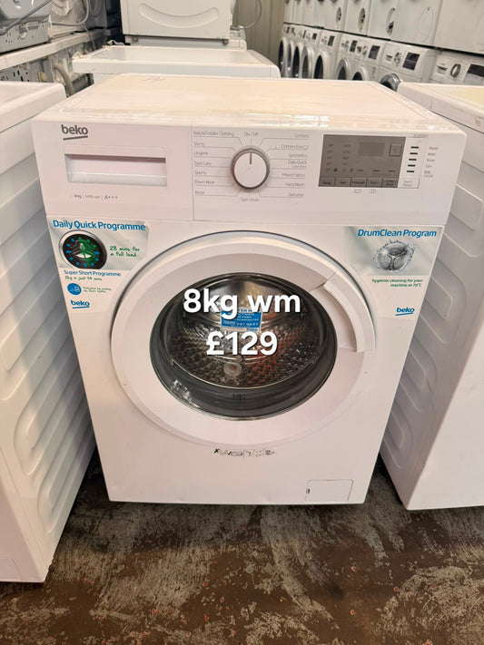 Beko 8kg washing machine 🌟 Free Delivery 🌟 120 Days Warranty 🌟