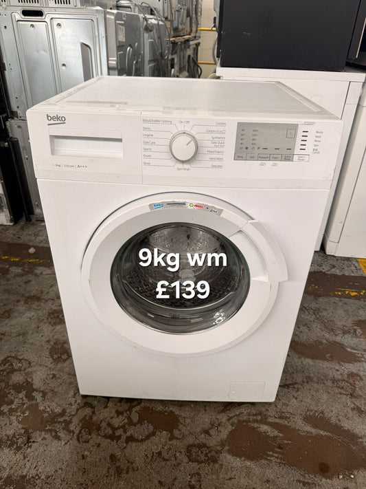 Beko 9kg washing machine 🌟 Free Delivery 🌟 120 Days Warranty 🌟