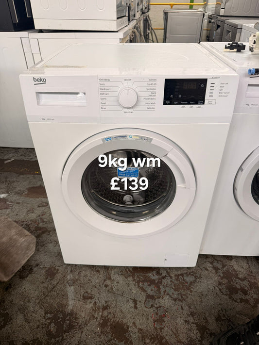 Beko 9kg washing machine 🌟 Free Delivery 🌟 120 Days Warranty 🌟