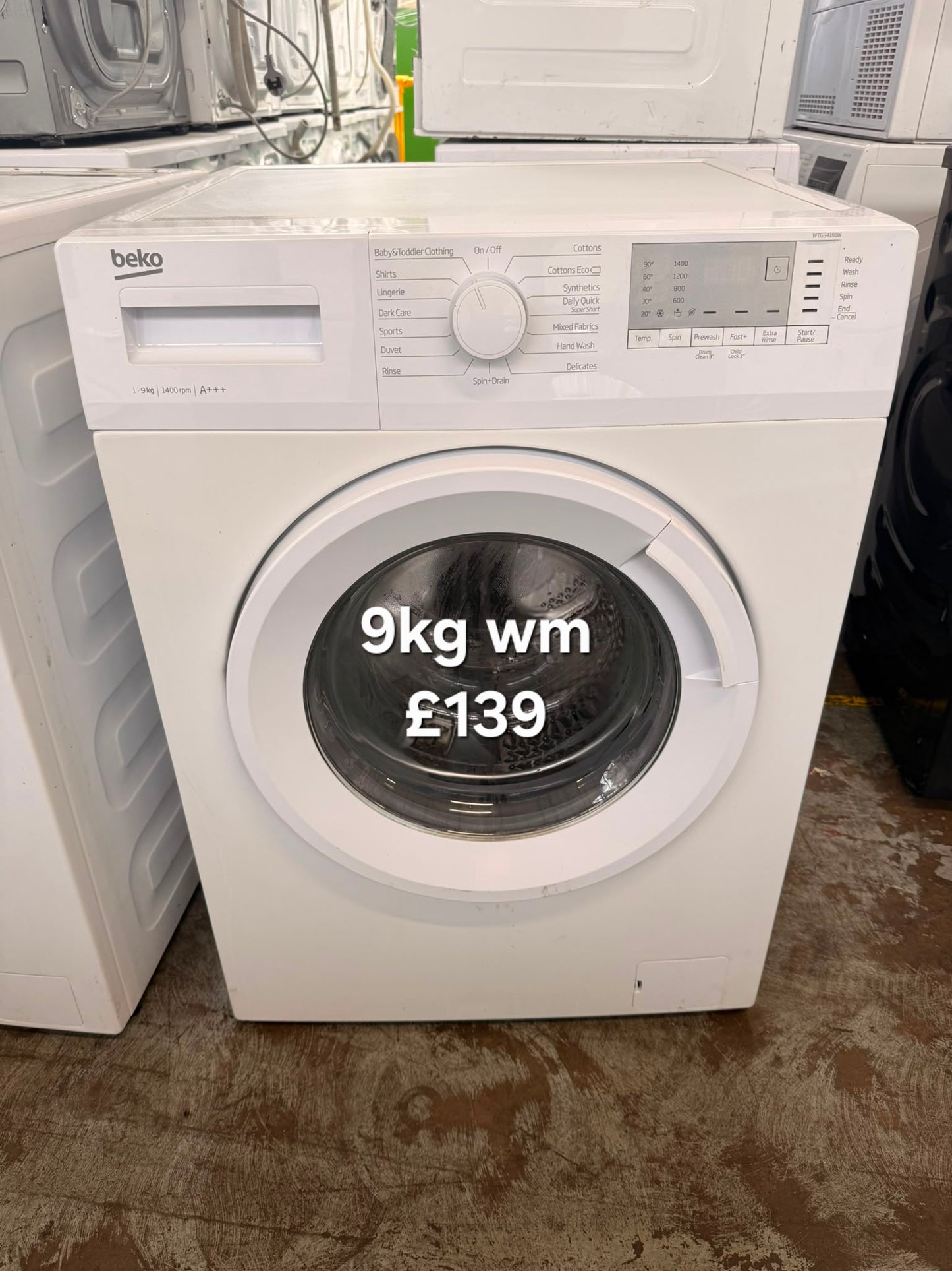Beko 9kg washing machine 🌟 Free Delivery 🌟 120 Days Warranty 🌟