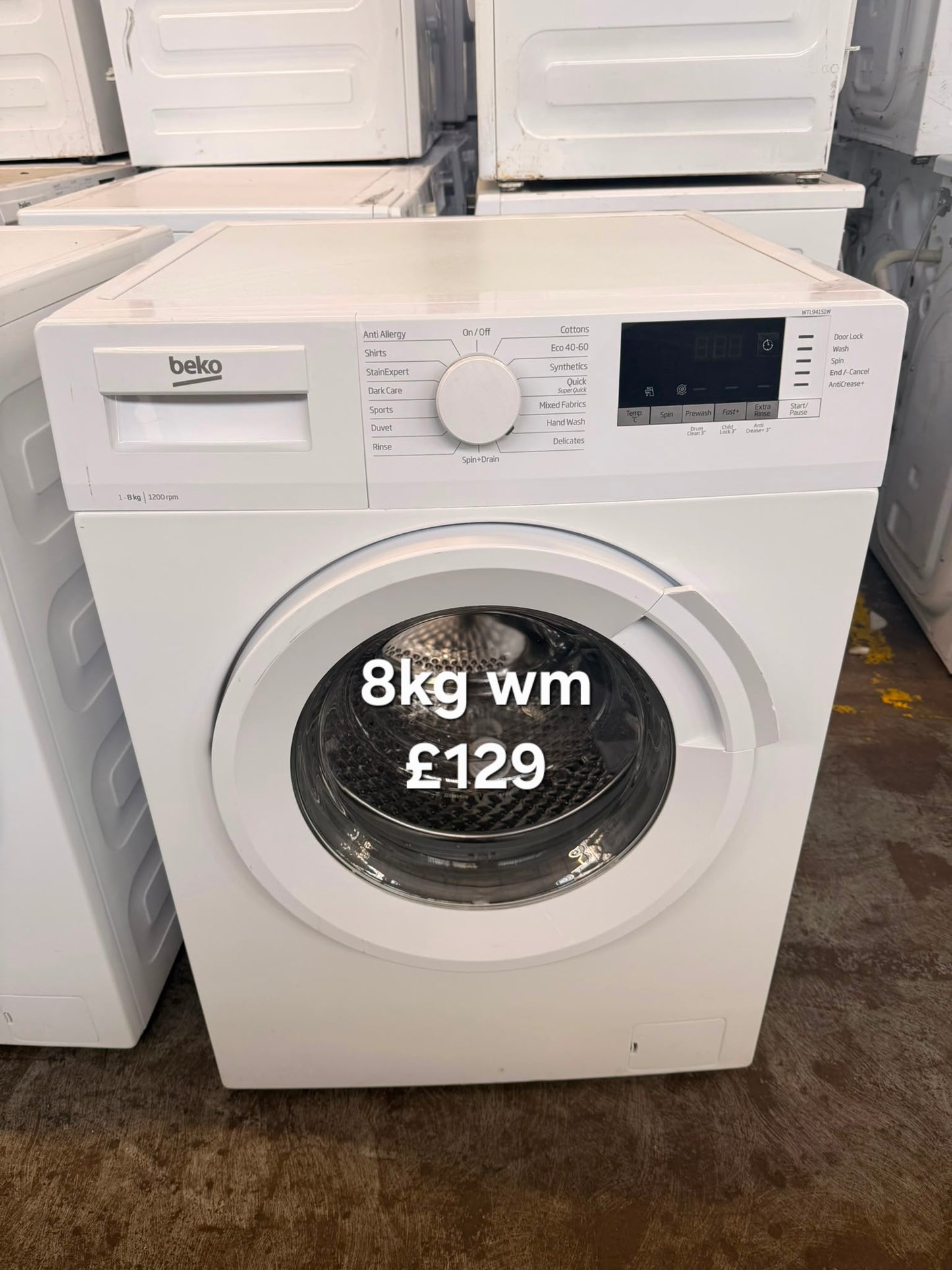 Beko 8kg washing machine 🌟 Free Delivery 🌟 120 Days Warranty 🌟