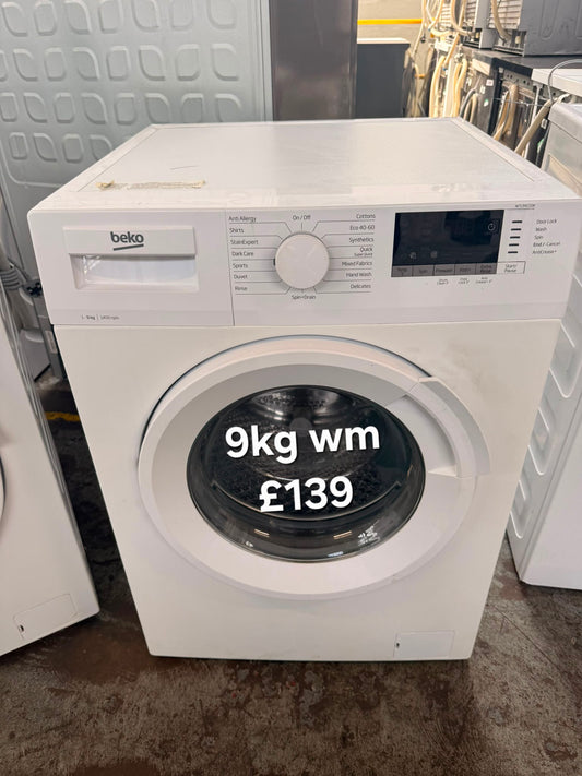 Beko 9kg washing machine 🌟 Free Delivery 🌟 120 Days Warranty 🌟