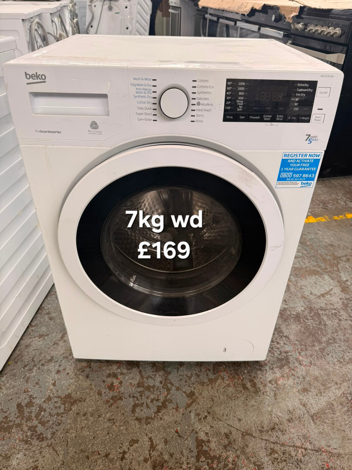 Beko 7kg washer dryer 🌟 Free Delivery 🌟 120 Days Warranty 🌟