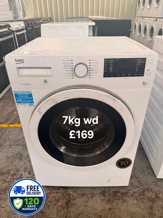 Beko 7kg washer dryer Refurbished | 120 Day Warranty | Free Delivery