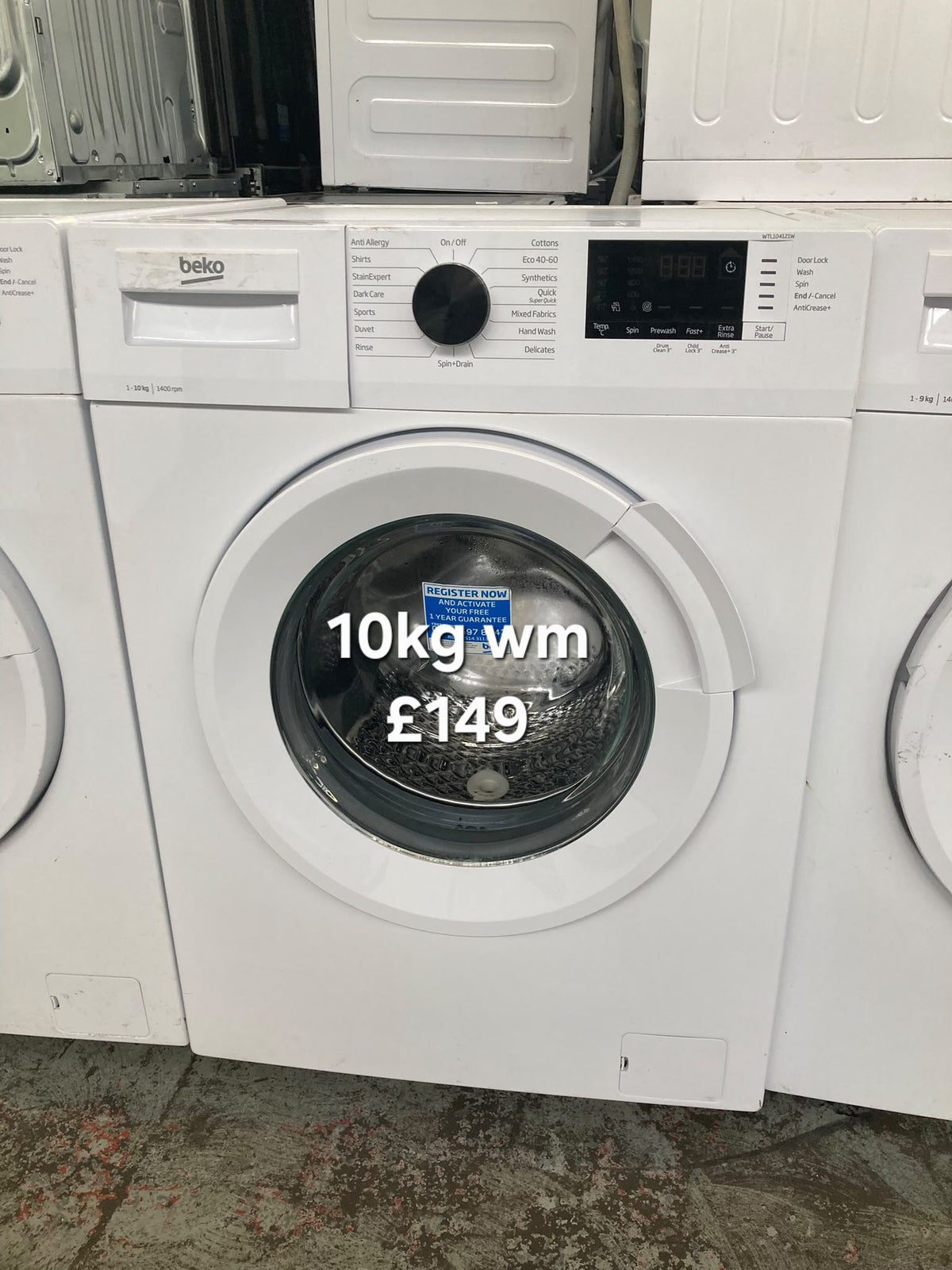 Beko 10kg washing machine Refurbished | 120 Day Warranty | Free Delivery