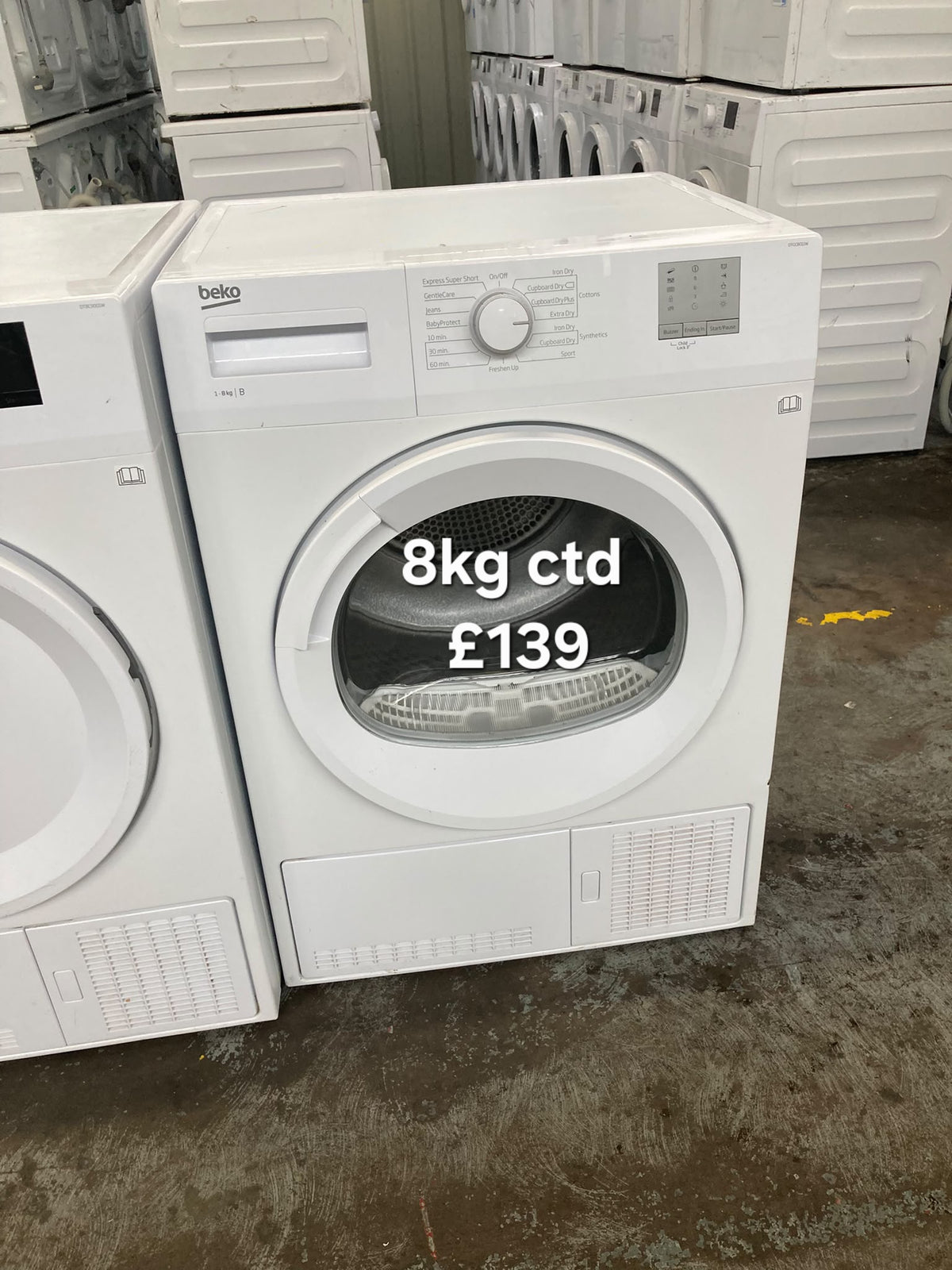 Beko 8kg condenser tumble dryer Refurbished | 120 Day Warranty | Free Delivery