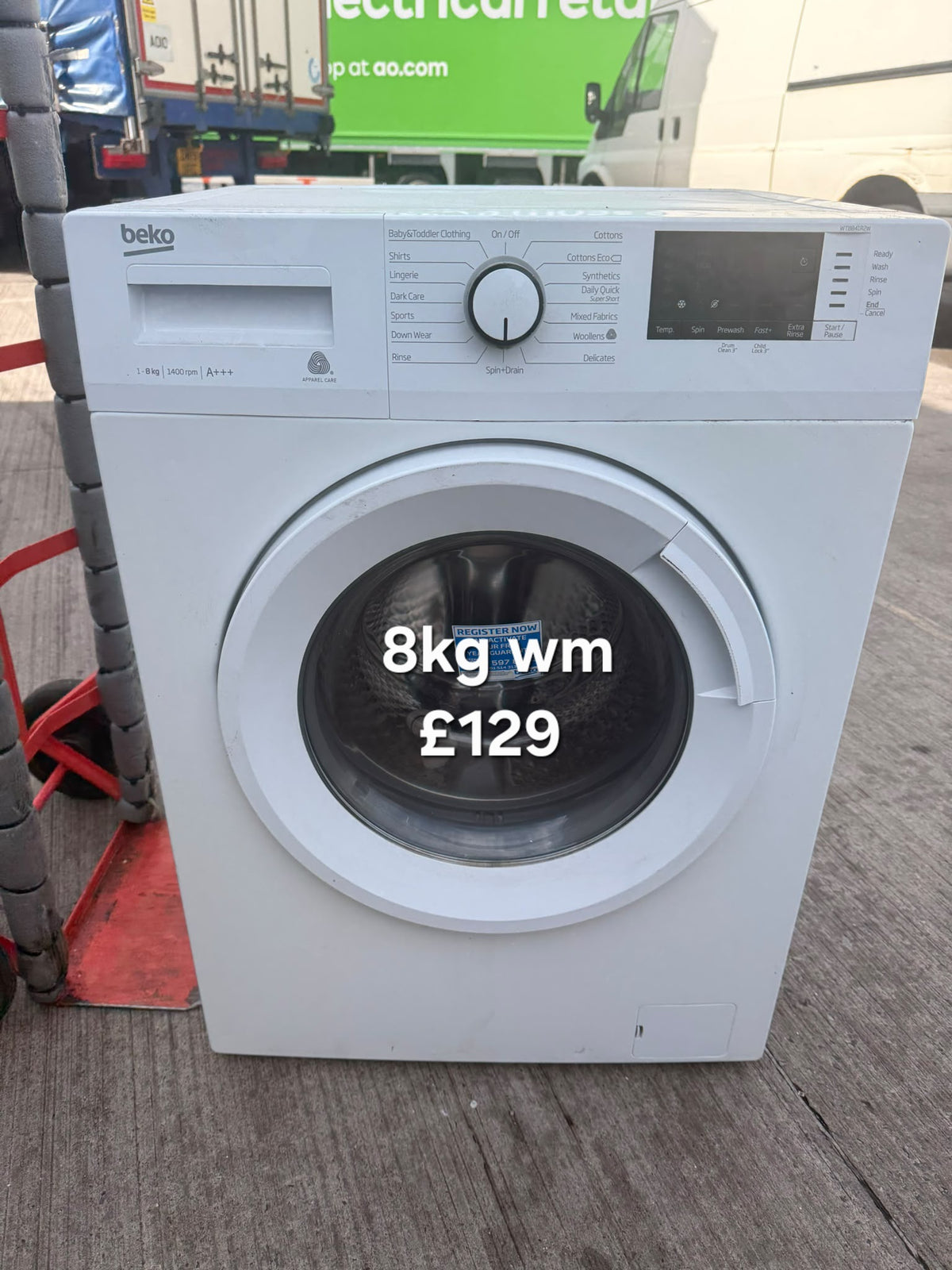 Beko WTB841R2W 8kg washing machine Refurbished | 120 Day Warranty | Free Delivery