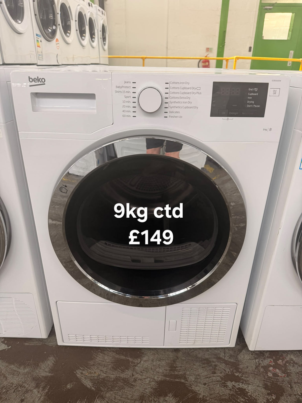 Beko DCB93166W 9kg condenser dryer Refurbished | 120 Day Warranty | Free Delivery