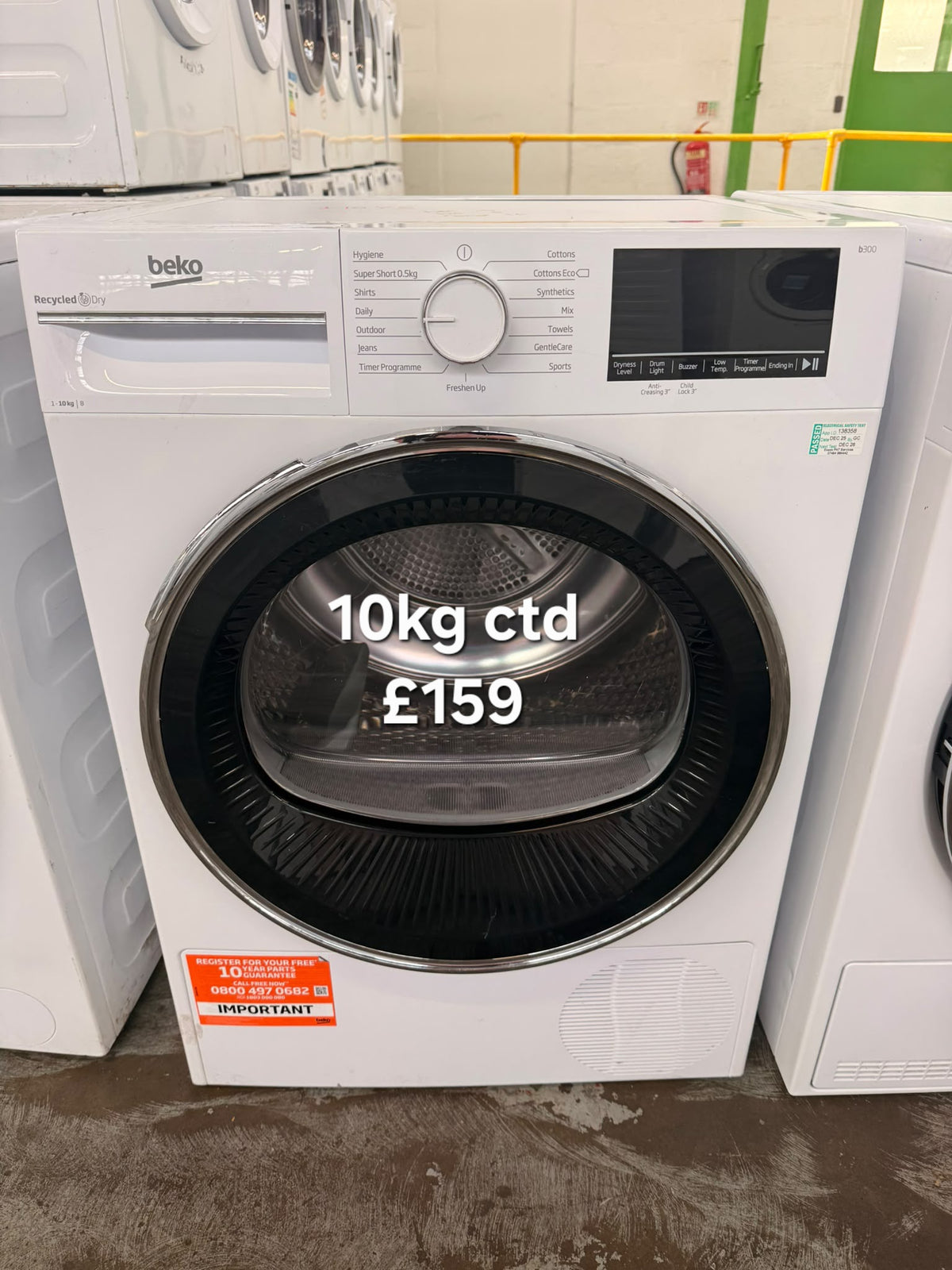 Beko b300 10kg condenser tumble dryer Refurbished | 120 Day Warranty | Free Delivery
