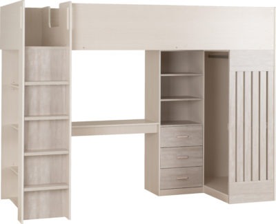 Jupiter High Sleeper Bed
White/Grey