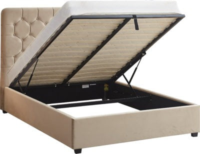 Madison Ottoman 4'6" Bed
Fawn Velvet Fabric