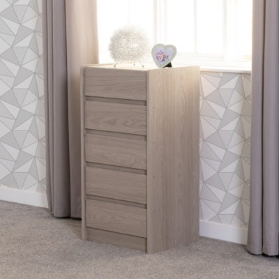 Paris 5 Drawer Chest
Smoked Ash Effect