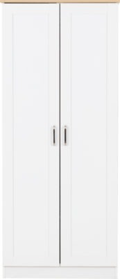 Portland 2 Door Wardrobe
White/Oak Effect