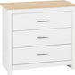 Portland 3 Drawer Chest
White/Oak Effect