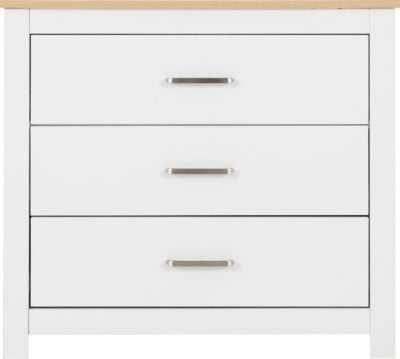 Portland 3 Drawer Chest
White/Oak Effect