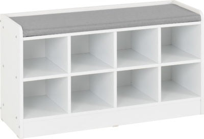 Portland Shoe Bench
White/Steel Fabric