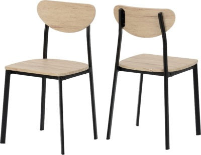Riley Large Dining Set
Black/Light Oak Effect Veneer