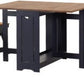 Santos Butterfly Dining Set
Navy Blue/Distressed Waxed Pine