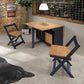 Santos Butterfly Dining Set
Navy Blue/Distressed Waxed Pine