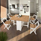 Santos Butterfly Dining Set
White/Distressed Waxed Pine