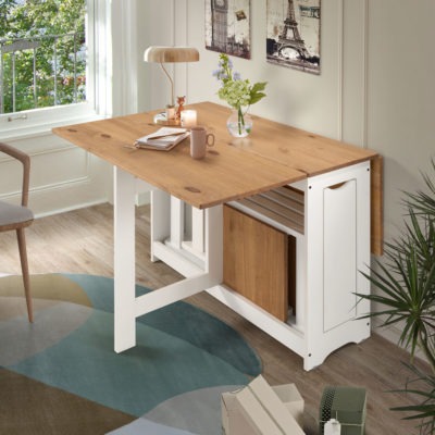 Santos Butterfly Dining Set
White/Distressed Waxed Pine