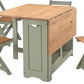 Santos Butterfly Dining Set
Green/Distressed Waxed Pine