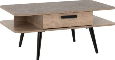Saxton 1 Drawer Coffee Table
Mid Oak Effect/Grey