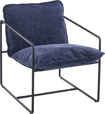 Tivoli Occasional Chair
Black Metal/Blue Fabric